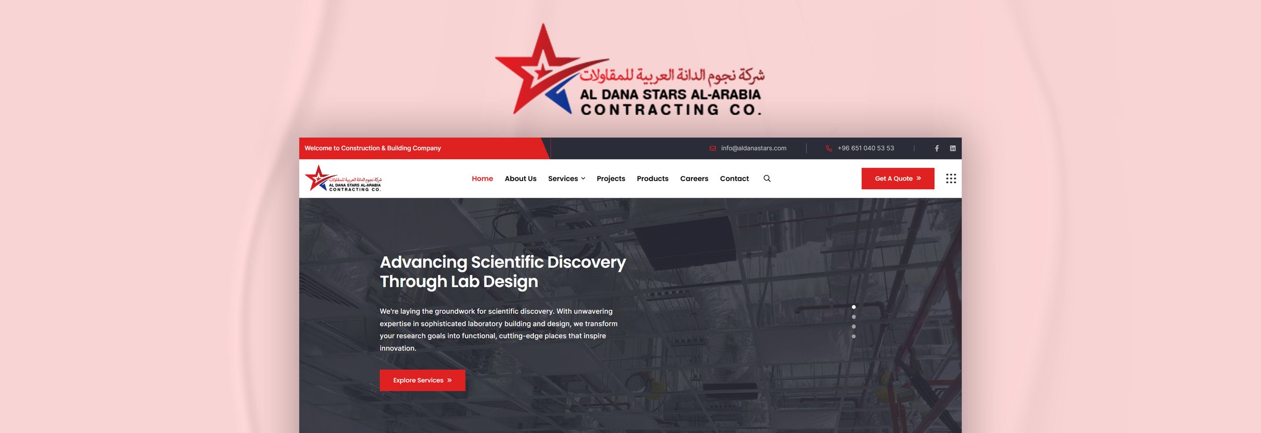 How We Built a Professional Digital Presence for AL-Dana Stars, a Saudi MEP & Construction Company